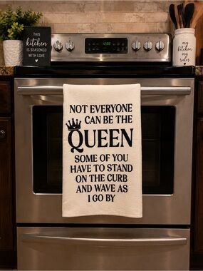 Funny Kitchen Towel | Farmhouse Dish Towel | Sarcastic Gift | Housewarming Decor